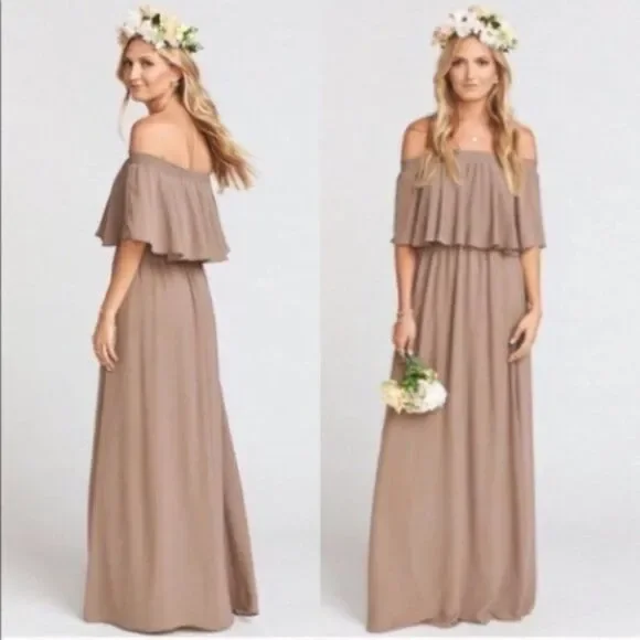 NEW Show Me Your MuMu Hacienda Formal Bridesmaid Maxi Dress Cream Size Medium - Picture 12 of 12
